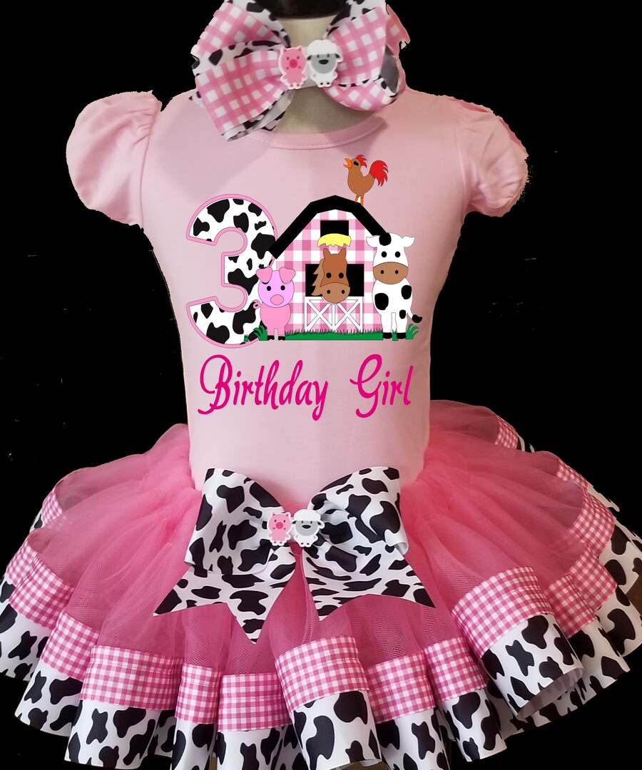 Baby Toddler Girls Pink Farm Animal Birthday Tutu Outfit | 3 Piece Barn Tutu Dress | Includes Ribbon Tutu, Tshirt or Onesie and Matching Hai | MakerPlace by Michaels Baby Toddler Girls Pink Farm Animal Birthday Tutu Outfit | 3 Piece Barn Tutu Dress | Includes Ribbon Tutu, Tshirt or Onesie and Matching Hai | MakerPlace by Michaels